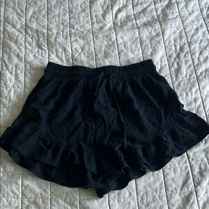 Wild Fable Black Ruffle Hem Shorts